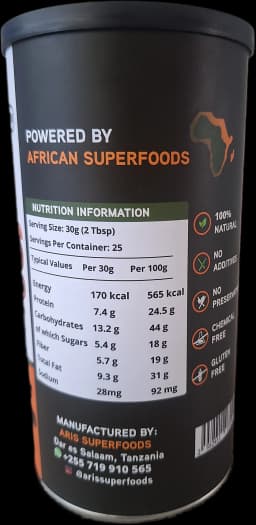 ARIS Yah's Superfood 375g tin — nutrition facts